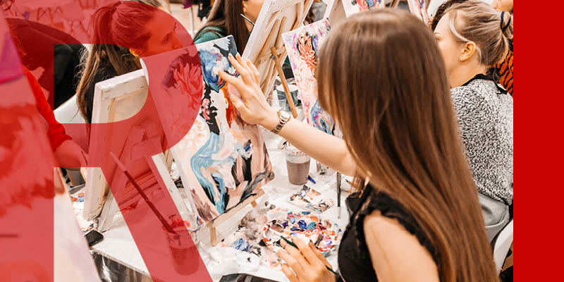 Artist painting