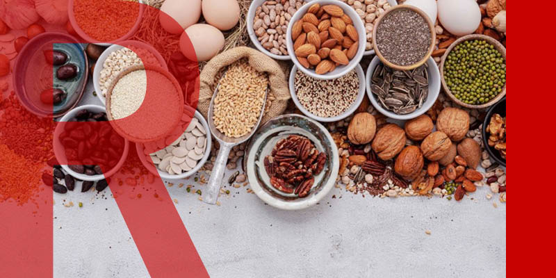 A selection of alternative food proteins