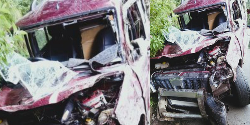 Car damaged and smashed 