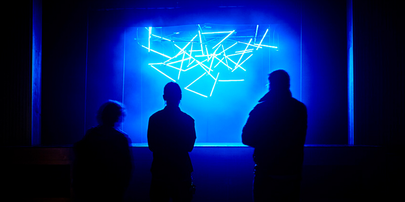 Public light based art exhibition